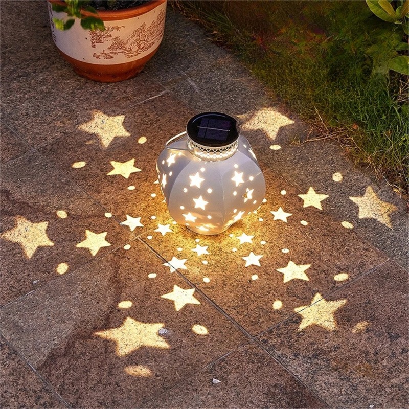 Solar Garden Light - Projektor Ogrodowy w Kształcie Gwiazdy, Wiszące