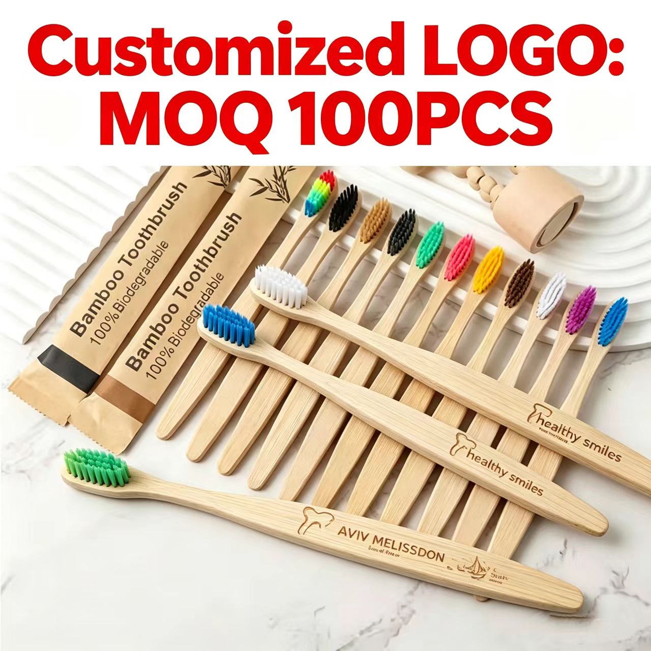 Bamboo Toothbrush - Szczoteczki do zębów z bambusa 100