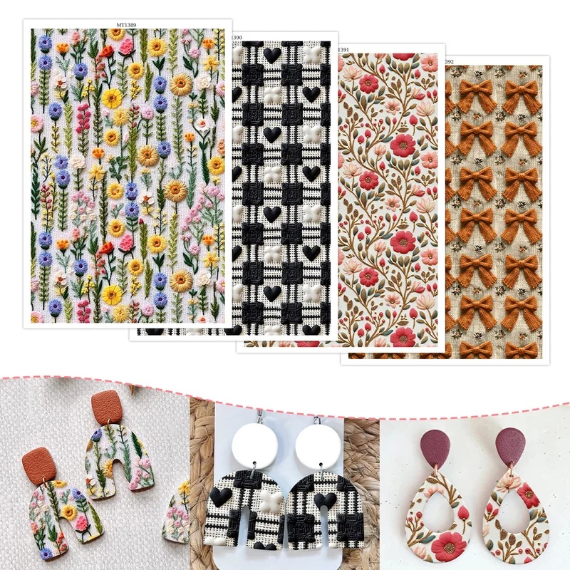 Beeswax Wrap - Kolorowe naklejki z polimerowej gliny, przeznaczone