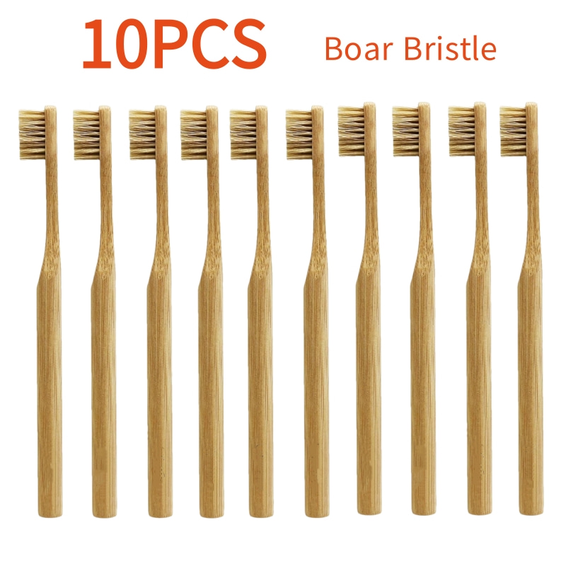 Bamboo Toothbrush - 10 sztuk – naturalna szczoteczka do