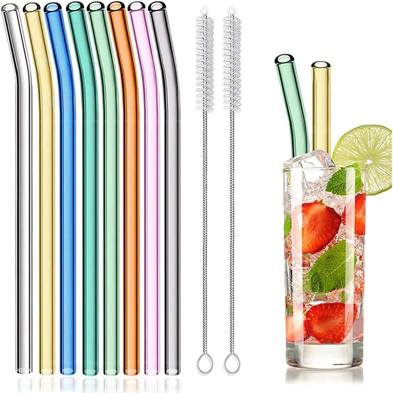 Reusable Straw - Szklane słomki wielokrotnego użytku Ekologiczne słomki