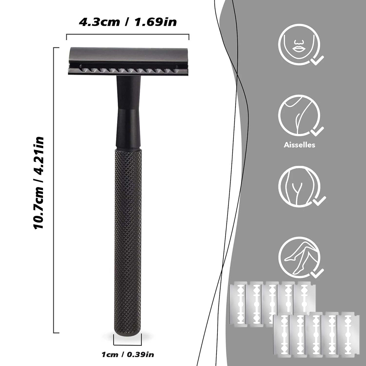 Czarna, obciążona rękojeść, be – Safety Razor Handle recenzja i cena
