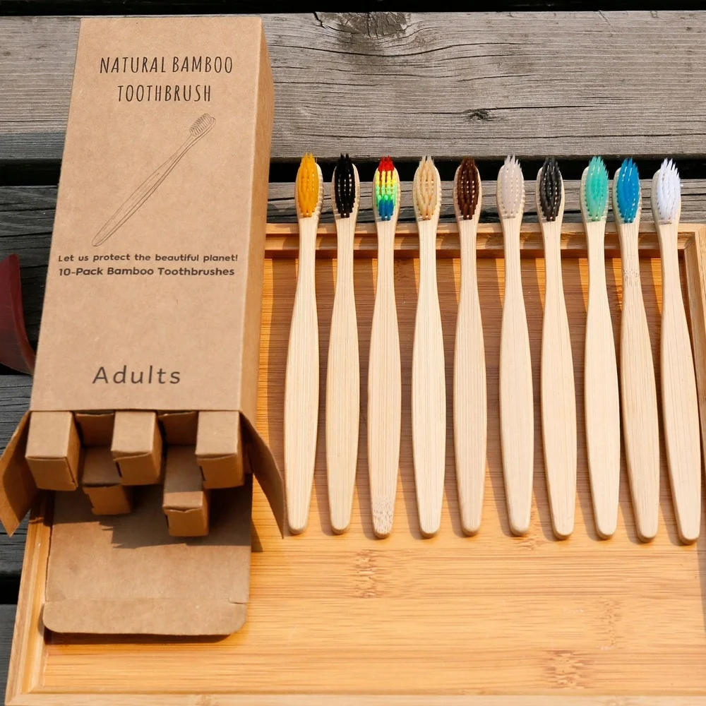 10 szt. Kolorowa szczoteczka d – Bamboo Toothbrush recenzja i cena